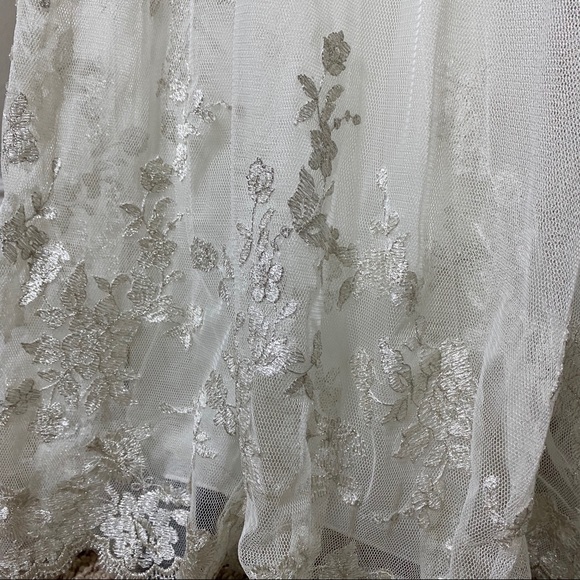 WTOO Strapless Floral Applique Wedding Dress - Picture 5 of 14